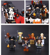 Queen Anne Style Pirate Ship Building Block Figures Set
