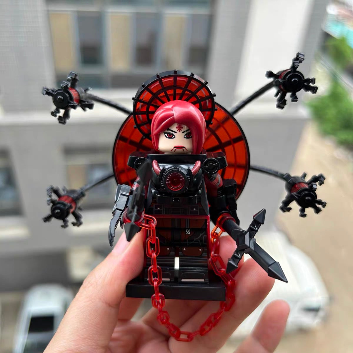 Sci-Fi Mecha, Samurai & Camera/Monitor Head Block Figures Set