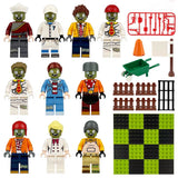10PCS Zombie Block Figures Set with Accessories & Baseplate