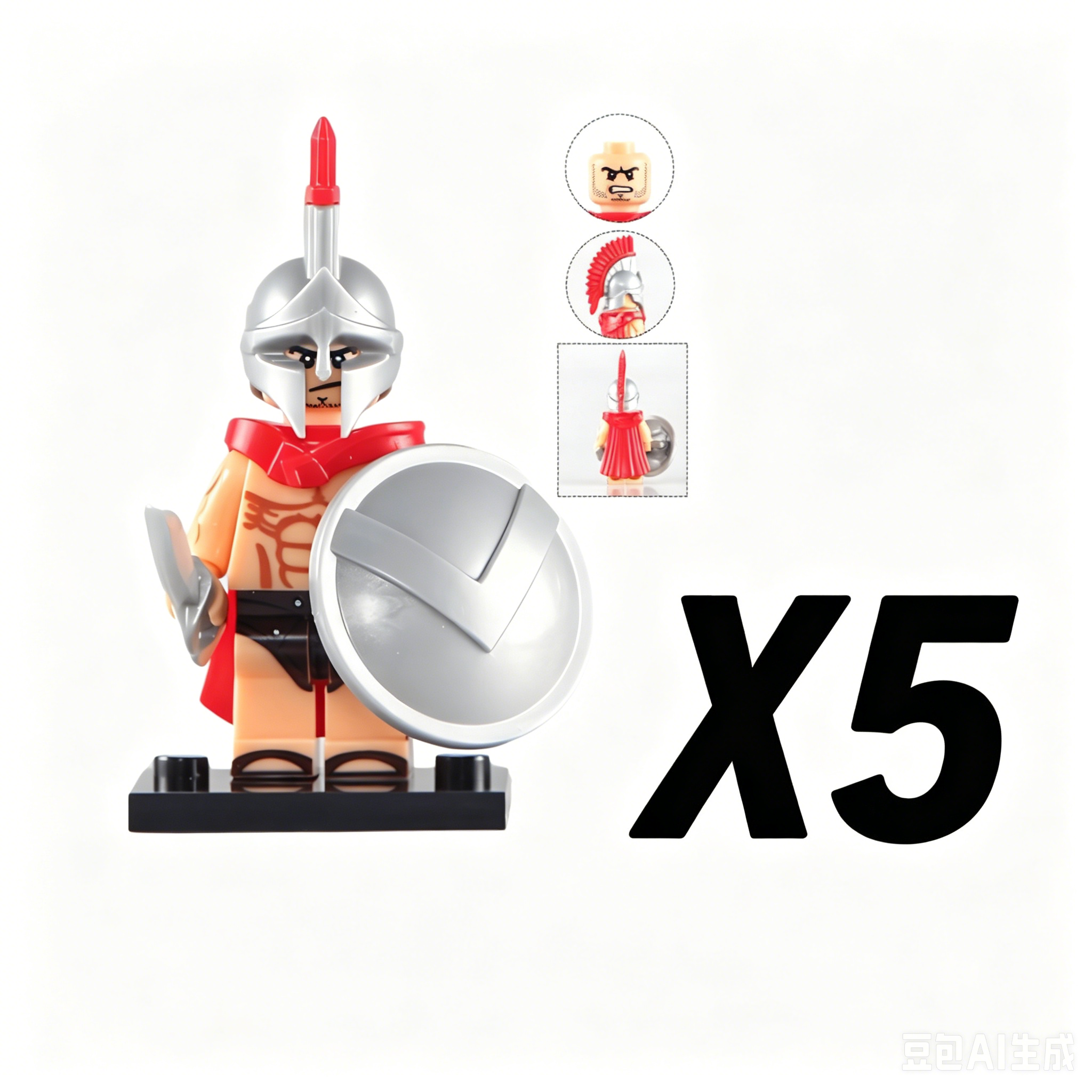 Spartan Warriors Swords Block Figures Set of 10pcs