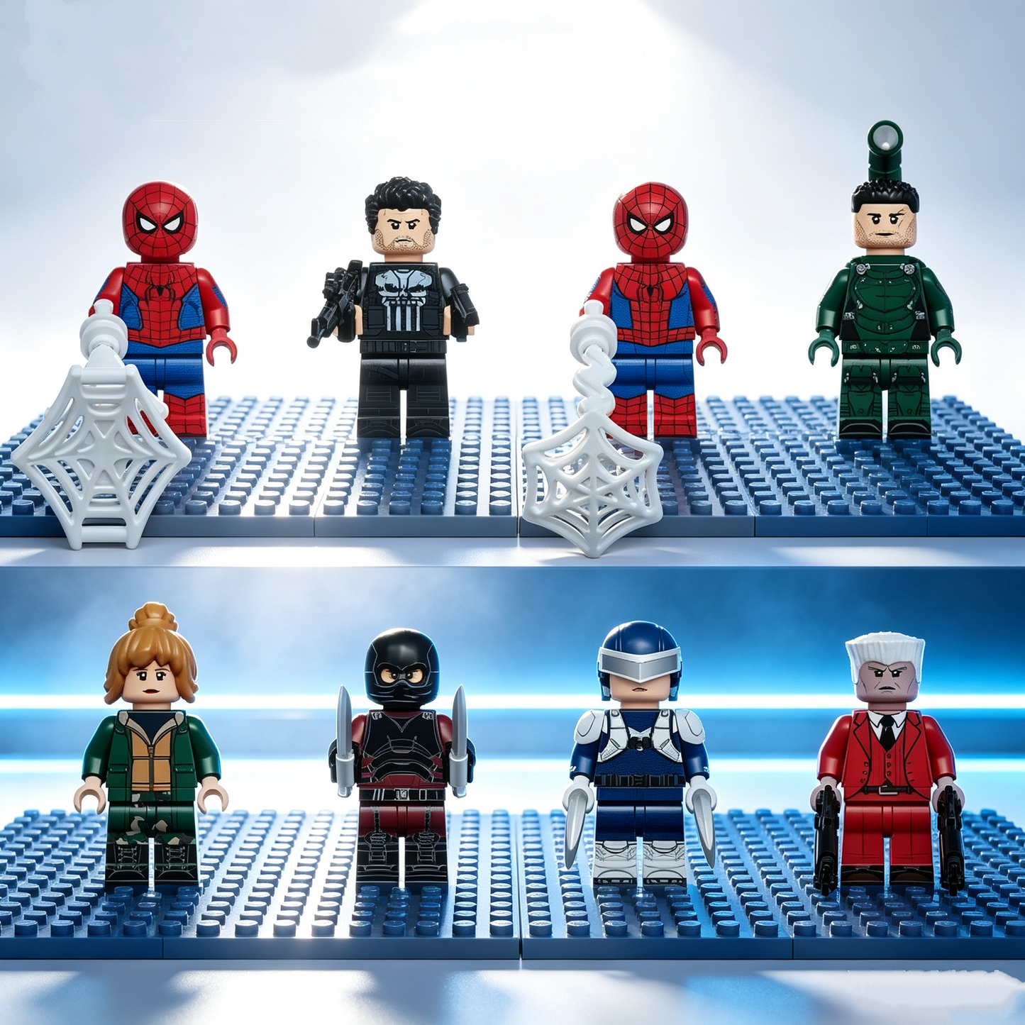 Custom Superhero Themed Block Figures Set Or Single New