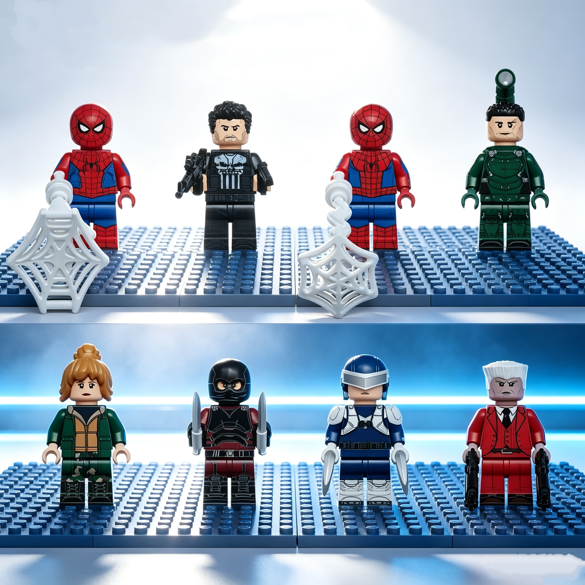 Custom Superhero Themed Block Figures Set Or Single New