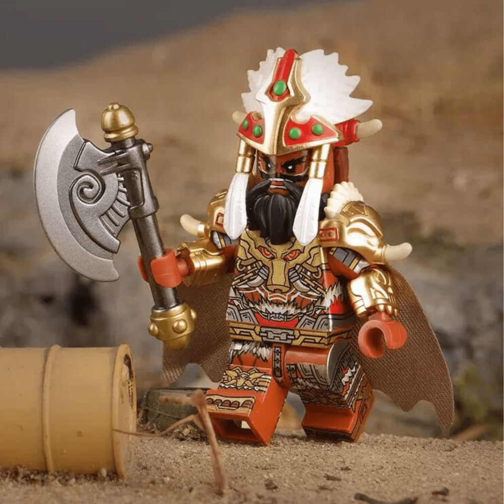 Three Kingdoms Nanman Tribe Soldiers Block Figures Set of 4pcs