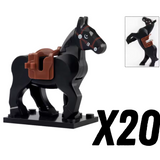 Medieval Knights Horses and Mounts Block Figures Style 2