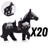 Medieval Knights Horses and Mounts Block Figures