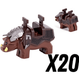 Lord the Rings Wargs, Boars and War Goat Mounts for Block Figures