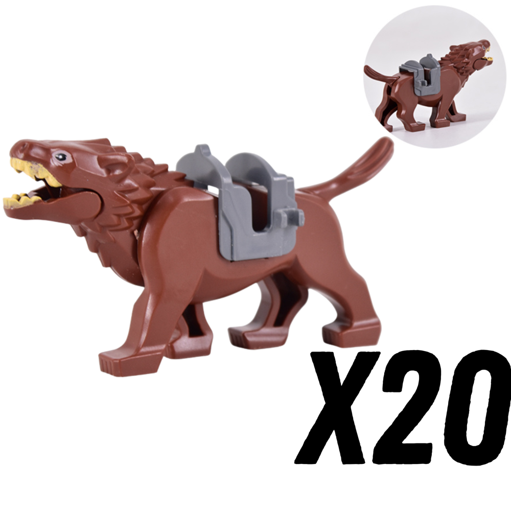 Lord the Rings Wargs, Boars and War Goat Mounts for Block Figures