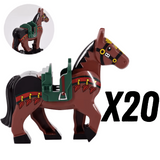 Medieval Knights Horses and Mounts Block Figures