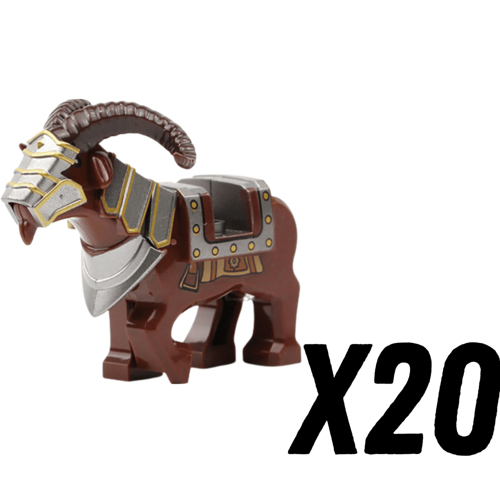 Lord the Rings Wargs, Boars and War Goat Mounts for Block Figures