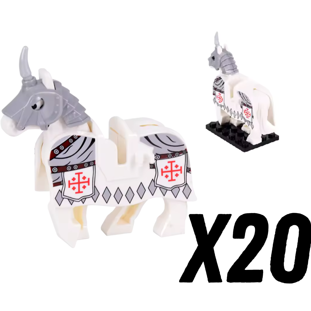 Crusades Horses and Mounts Block Figures