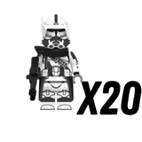 Space War Theme 104th Heavy Wolfpack Clone Trooper Block Figures Set of 10pcs