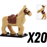 Medieval Knights Horses and Mounts Block Figures Style 2