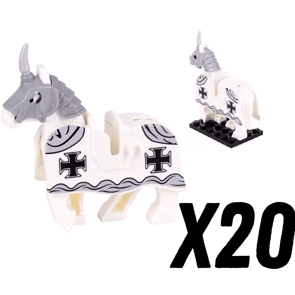 Crusades Horses and Mounts Block Figures
