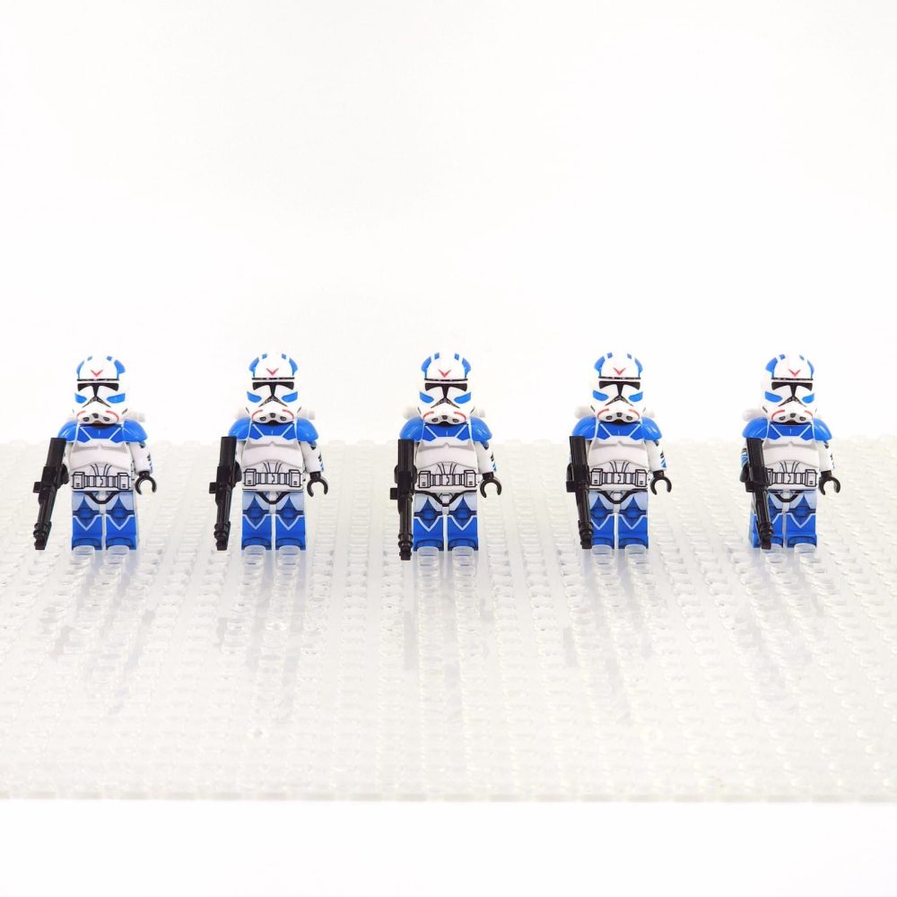 Space War Theme 501st Armoured Jetpack Clone Troopers Block Figures Set of 5pcs