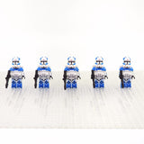Space War Theme 501st Armoured Jetpack Clone Troopers Block Figures Set of 5pcs