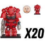 Blood Angels Space Marines Block Figures Set