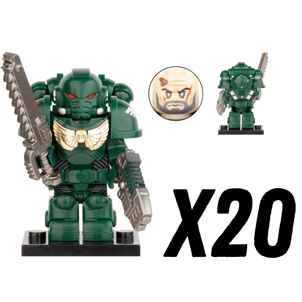 Dark Angels Space Marines Block Figures Set