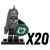 Lord the Rings Riders Rohan Long Swords Block Figures Set 10pcs
