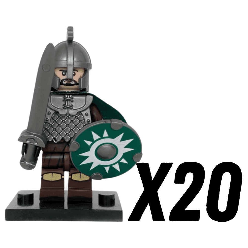 Lord the Rings Riders Rohan Long Swords Block Figures Set 10pcs