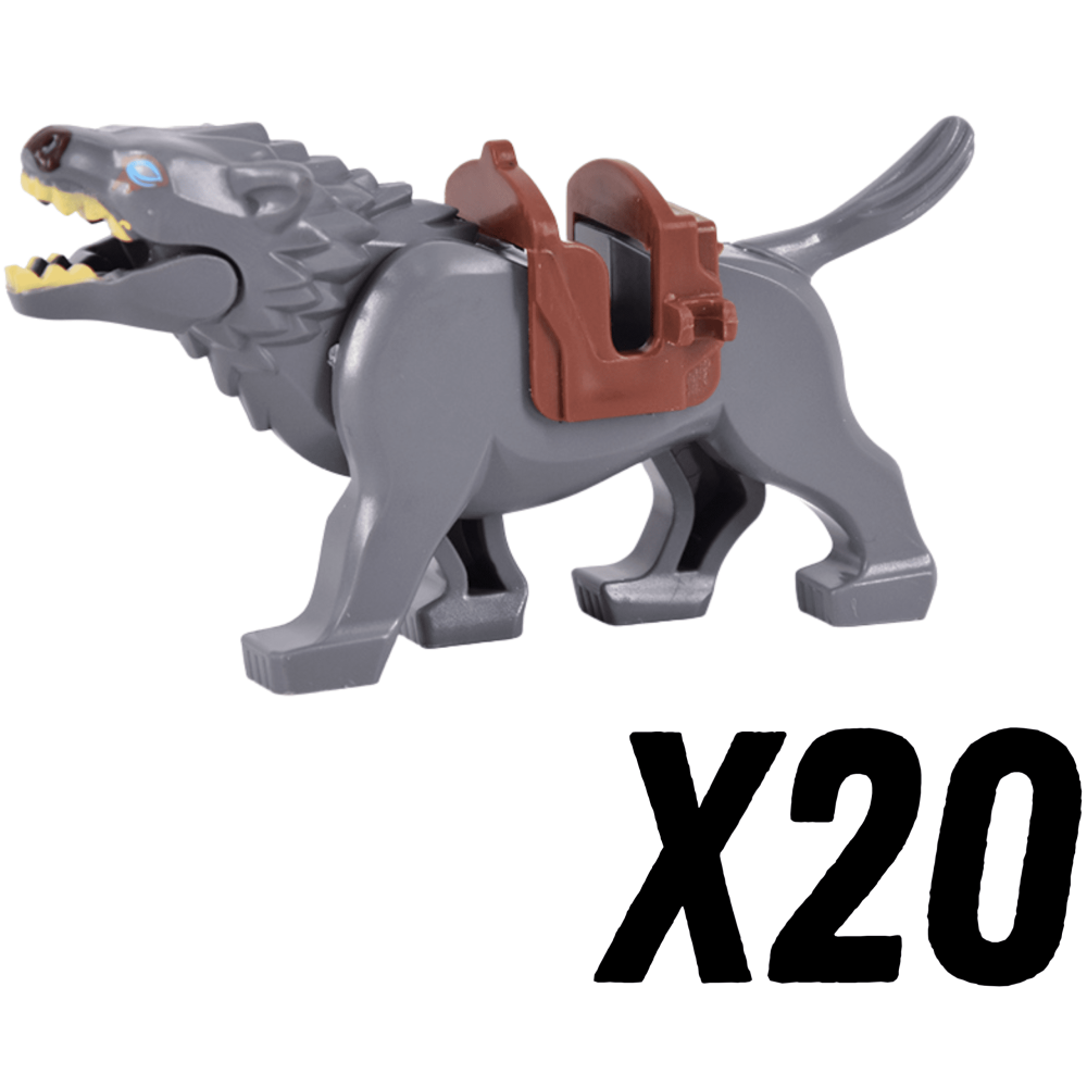 Lord of the Ring Grey Warg Mount Block Figures Set