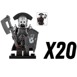 Lord the Rings Uruk-Hai Commander Infantry Block Figures Set 5pcs
