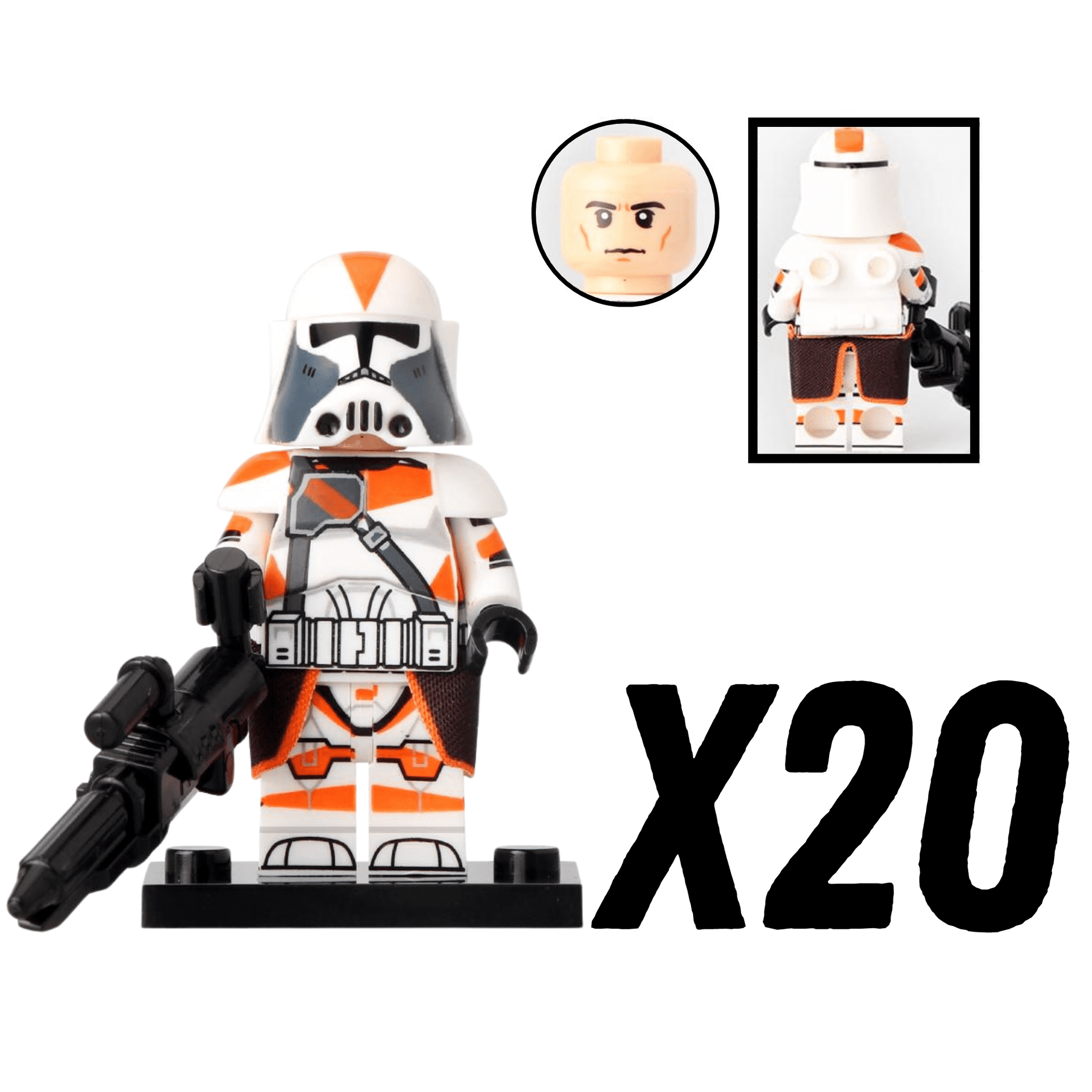 Space War Theme 212th Phase 2 Heavy Clone Troopers Block Figures Set of 10pcs