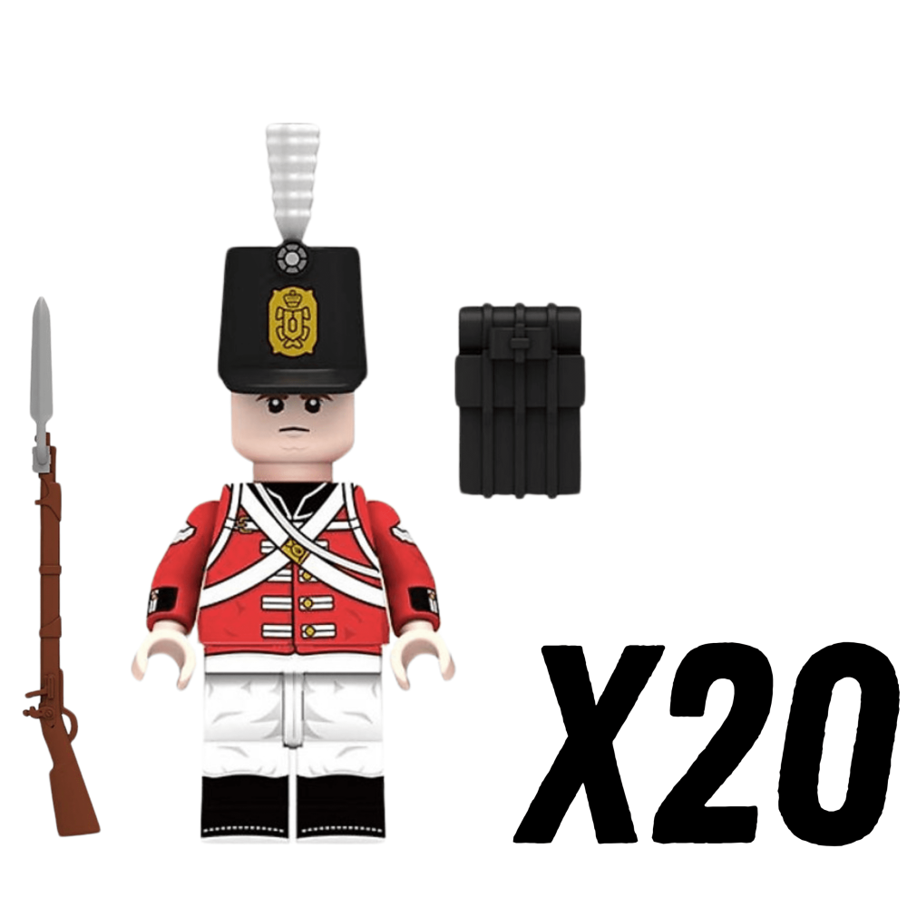 Napoleonic Wars British Royal Fusiliers Block Figures Set of 10pcs