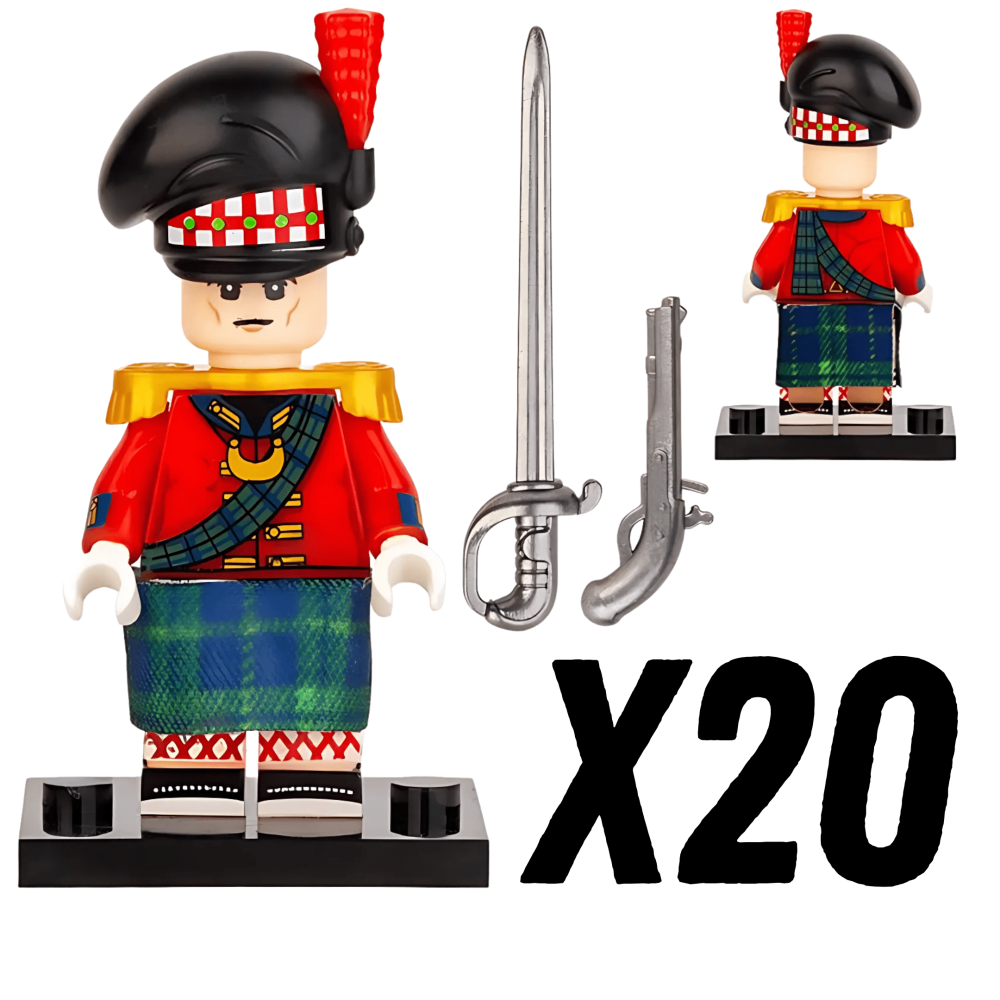 Napoleonic Wars Officer Of the Highland Infantry Block Figures Set of 5pcs