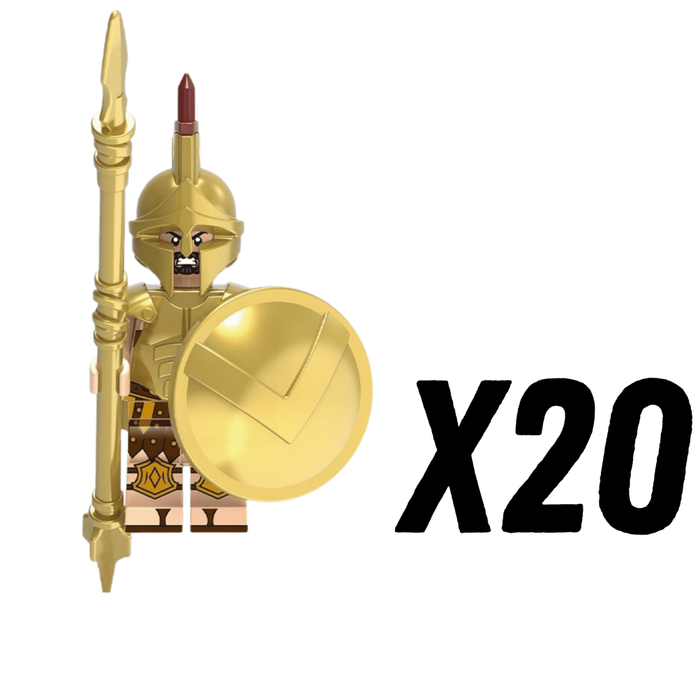 Spartan Warriors (Gold Armour) Block Figures Set of 10pcs