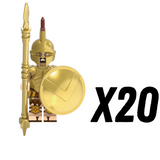 Spartan Warriors (Gold Armour) Block Figures Set of 10pcs