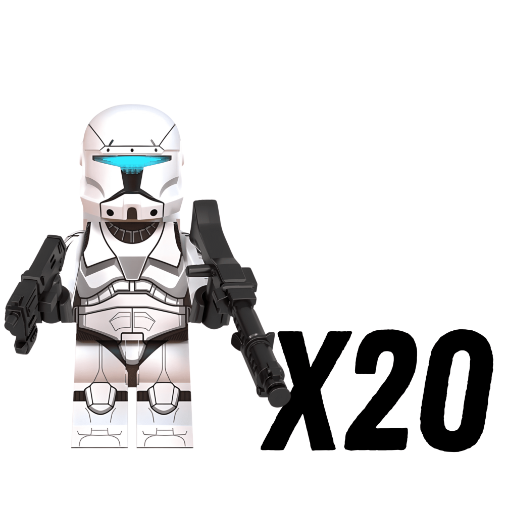 Space War Theme Rebublic Clone Commandos White Squad Block Figures Set of 10pcs