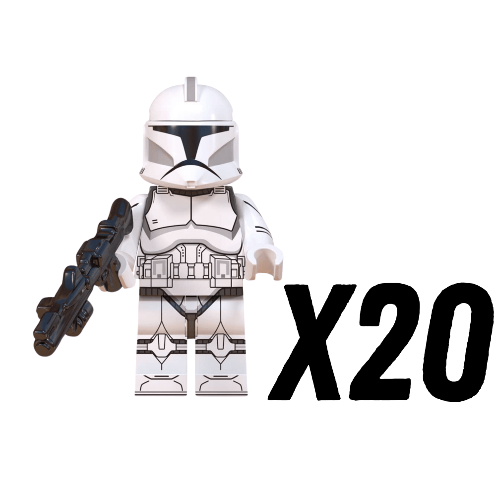 Space War Theme Phase 1 Clone Troopers With DC-15A Blaster Block Figures