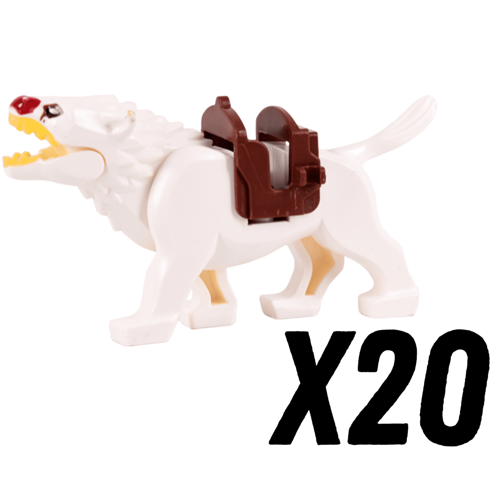 Lord of the RingsWhite Warg Mount Block Figures  Set