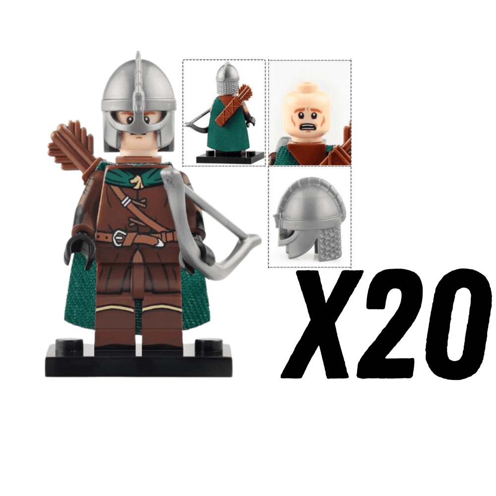 Lord the Rings Riders Rohan Archers Block Figures Set 10pcs