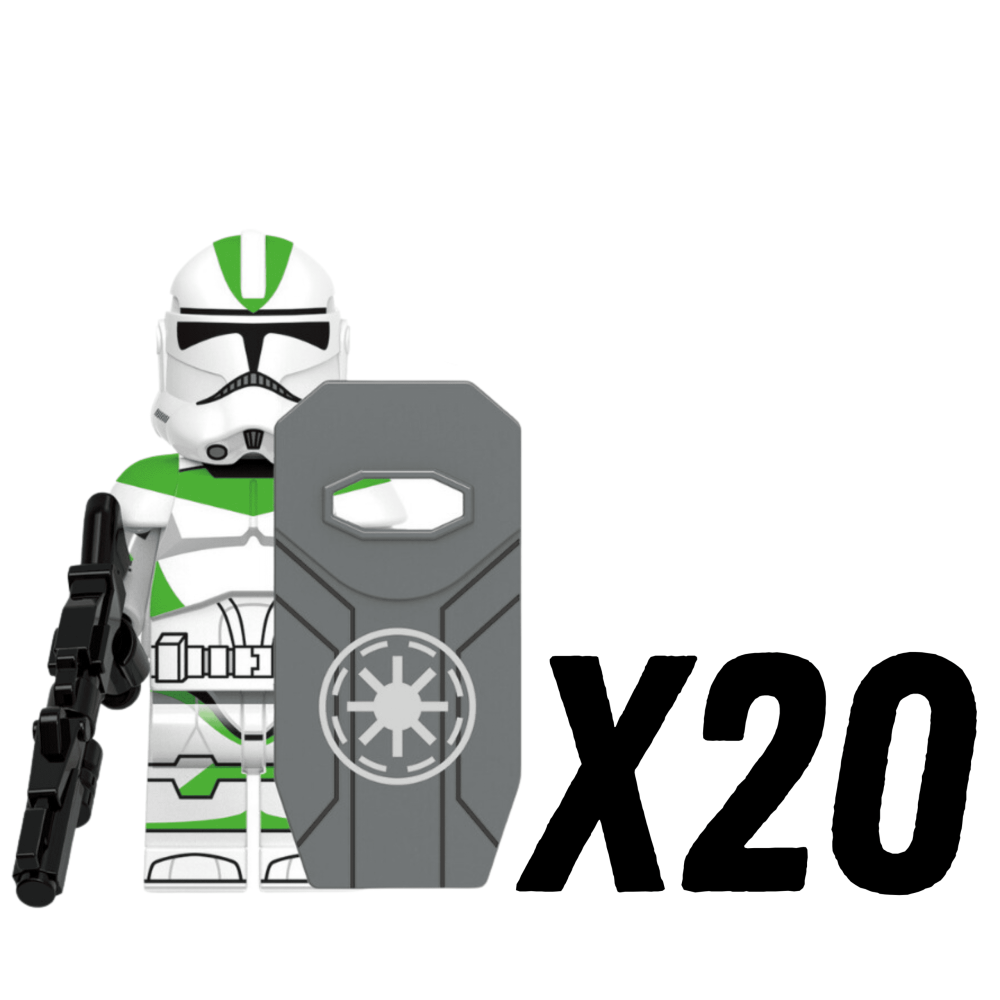 Space War Theme 442nd Clone Trooper With Shields Block Figures Set of 5pcs