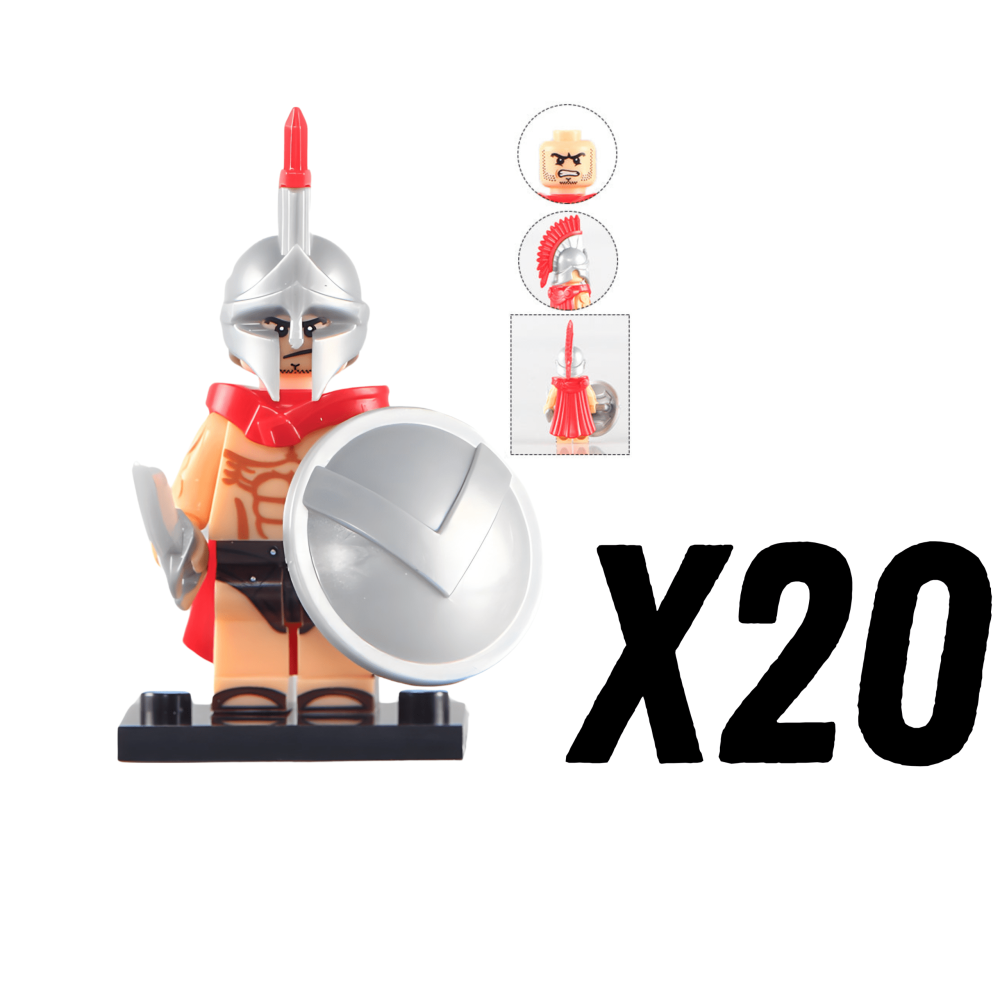 Spartan Warriors Swords Block Figures Set of 10pcs