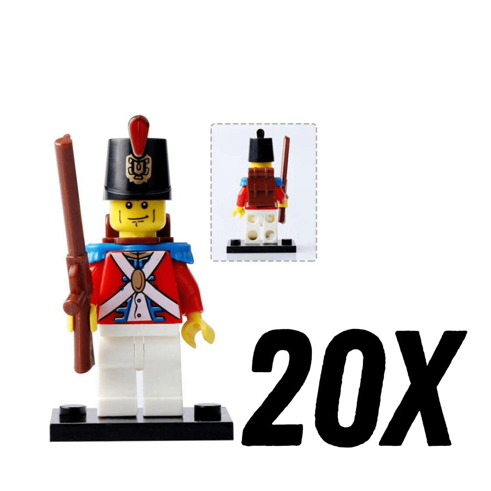 Imperial Guard Red Coat British Soldiers Block Figures Set of 5pcs