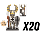 Crusades Teutonic Knights Elite Spears Block Figures Set With Spear and Shield