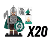 Lord the Rings Riders Rohan Axes Block Figures Set 10pcs