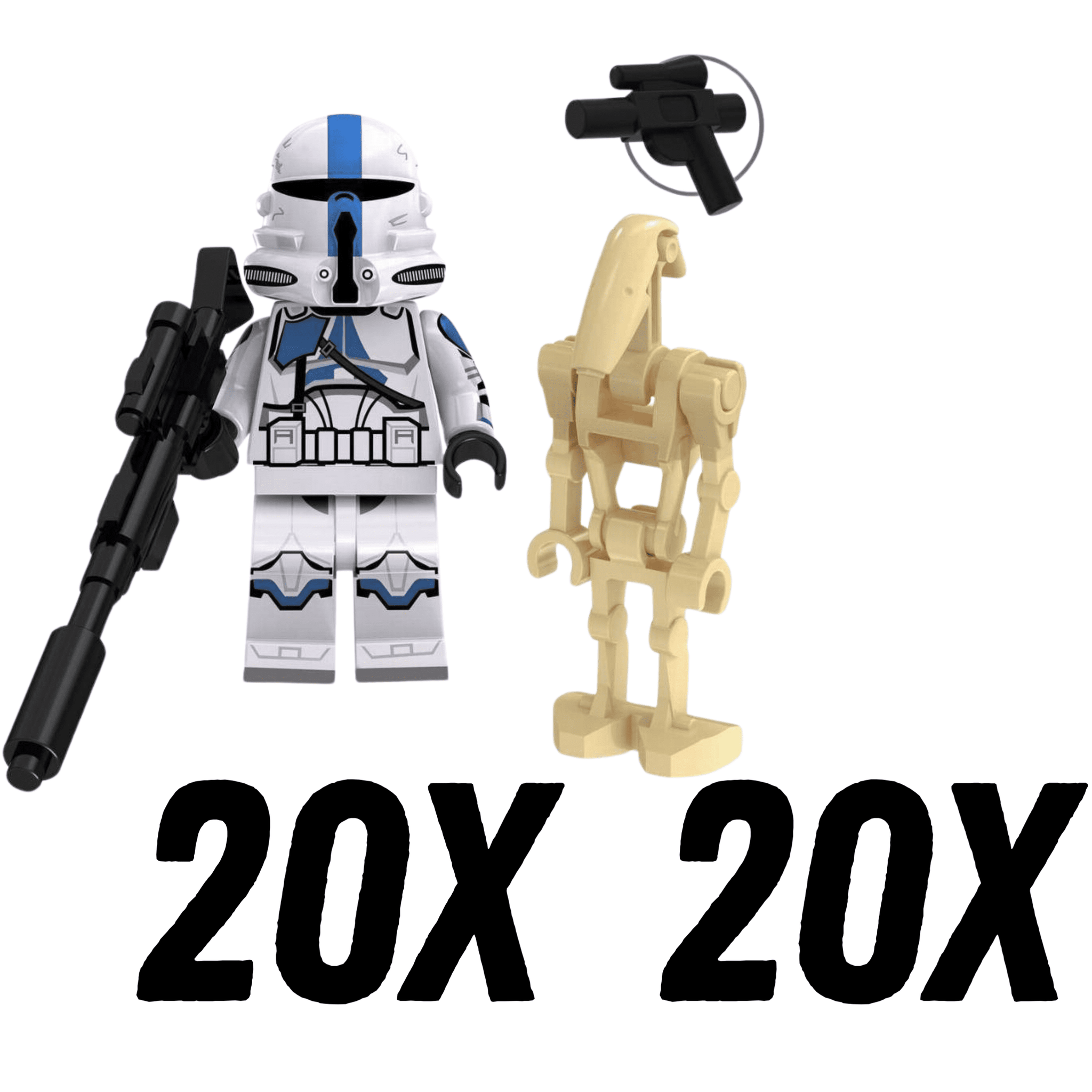 Space War Theme 501st Airborne Clone Troopers Block Figures Set of 10pcs