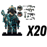 Chinese Snow Leopard Commando Unit Block Figures Set