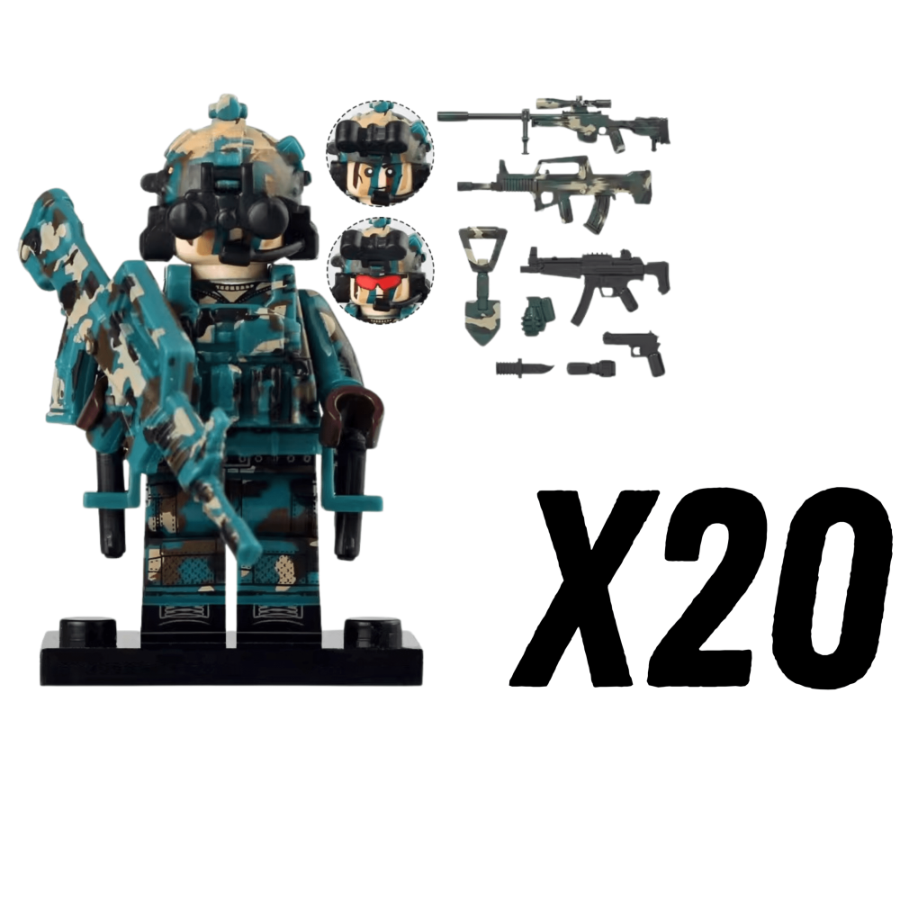 Chinese Snow Leopard Commando Unit Block Figures Set