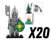 Lord the Rings Riders Rohan Long Axes Block Figures Set 10pcs