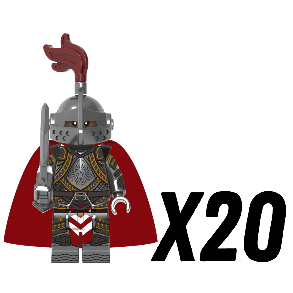 Crusades Knights Templar Patron Knights Block Figures Set  With Swords