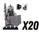 Lord the Rings Iron Hill Dwarves Spears Block Figures Set 10pcs