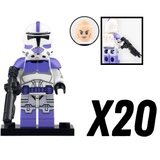Space War Theme 187th Legion Clone Trooper Block Figures Set of 5pcs