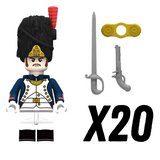 Napoleonic Wars Officer Of the Old Grenadiers Block Figures Set of 5pcs
