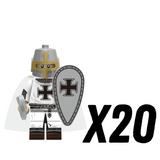 Crusades Teutonic Knights Swords Block Figures Set of 10pcs