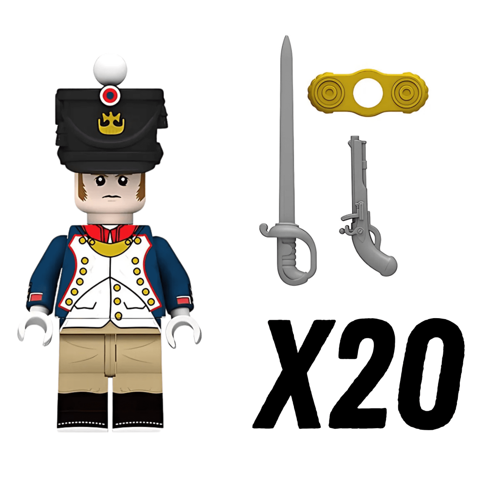 Napoleonic Wars Officer Of the French Infantry Block Figures Set of 5pcs
