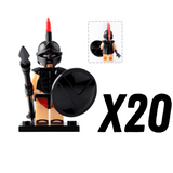Spartan Warriors (Black Armour) Block Figures Set of 10pcs